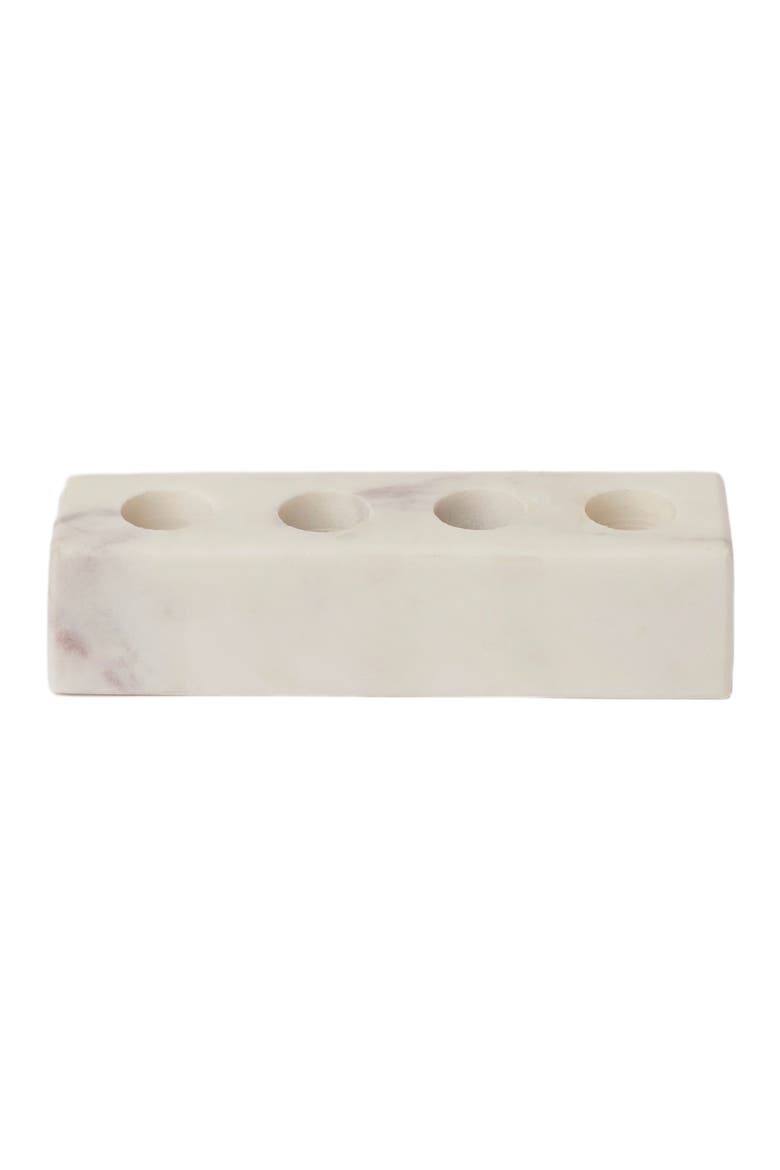 Marble Candle Holder, Main, color, White