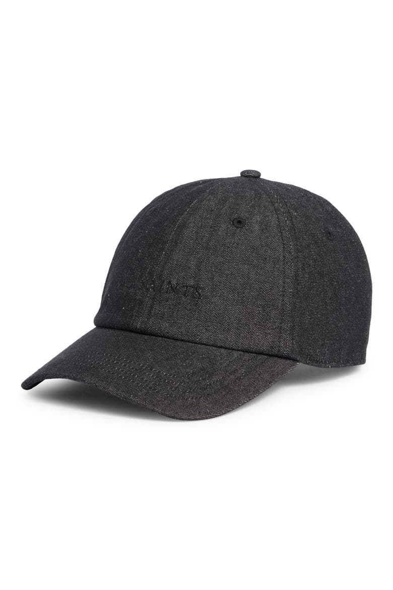 Denim Baseball Cap, Main, color, BLACK