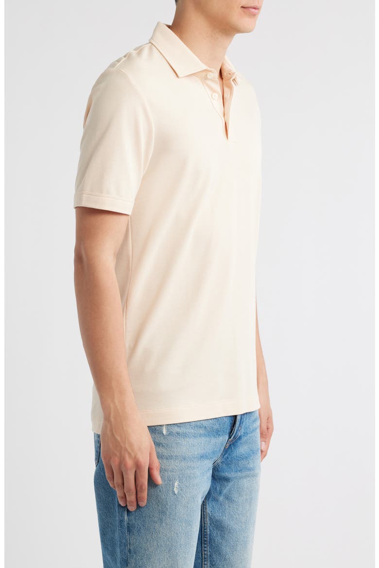 Press Lyocell & Cotton Polo, Alternate, color, OPEN BEIGE