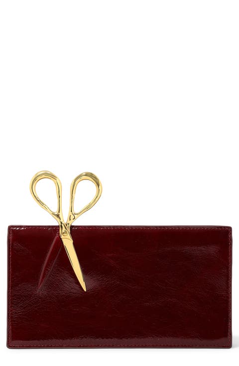 The Petite Scissor Leather Clutch