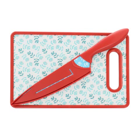 Village Vines 3 Piece Cutting Board and Knife Set