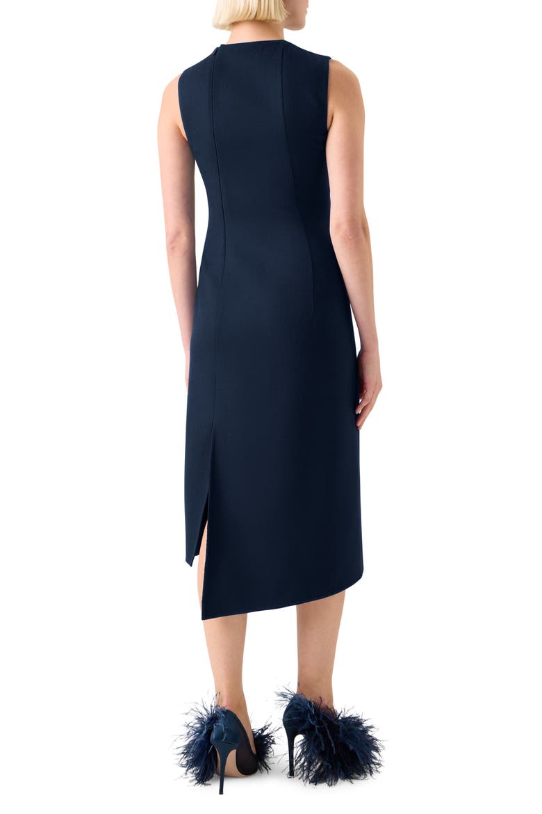 Double Face Wool Flannel Sheath Dress, Alternate, color, NAVY