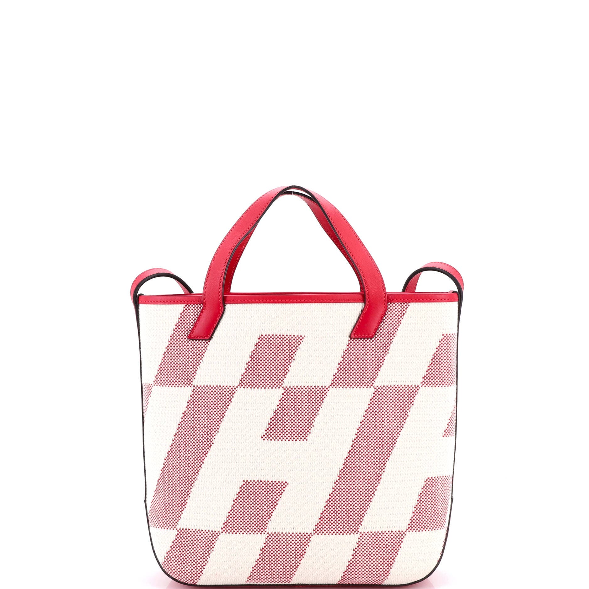 Pre-Owned Hermes Cabas H en Biais Tote Canvas with Leather 27, Alternate, color, Framboise