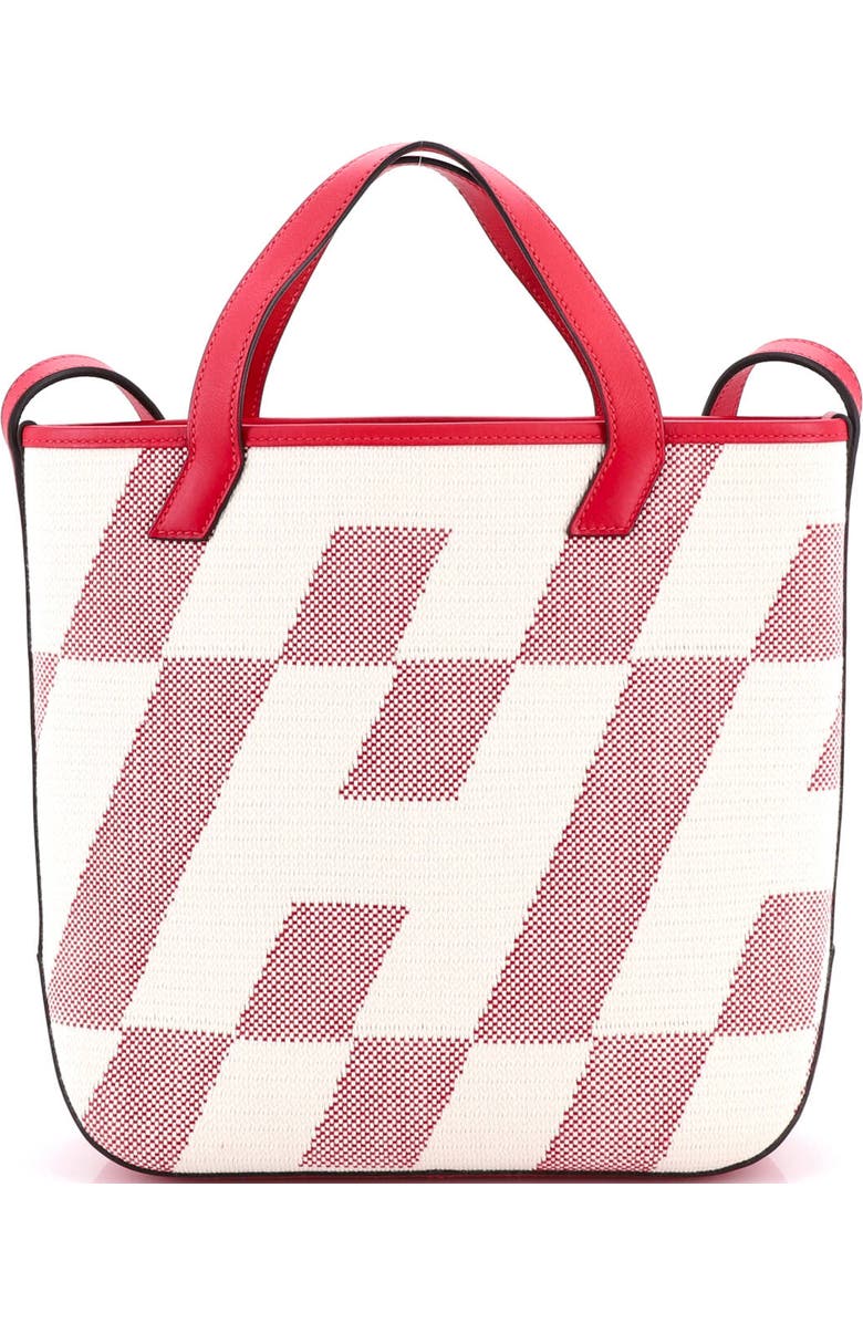 Pre-Owned Hermes Cabas H en Biais Tote Canvas with Leather 27, Alternate, color, Framboise