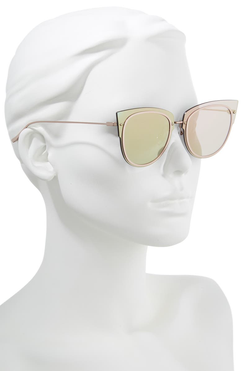 DIFF x Demi Lovato DEMI 50mm Rimless Cat Eye Sunglasses, Alternate, color, 