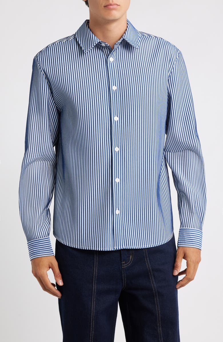 KROST 3D Stripe Button-Up Shirt, Main, color, 