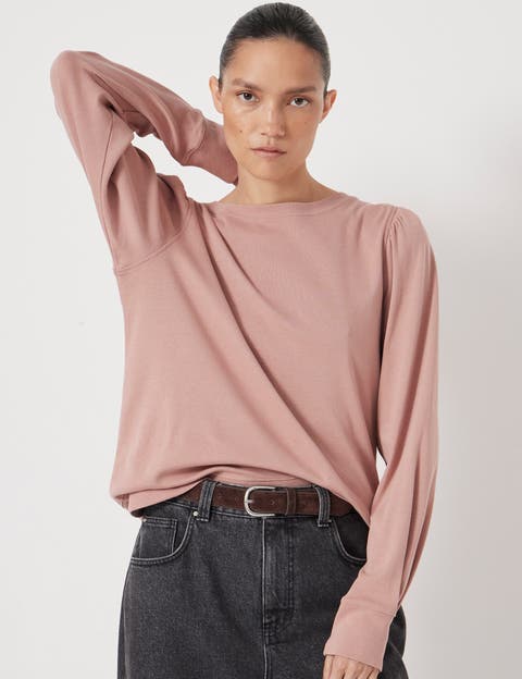 Emily Puff Sleeve Cotton Jersey Top