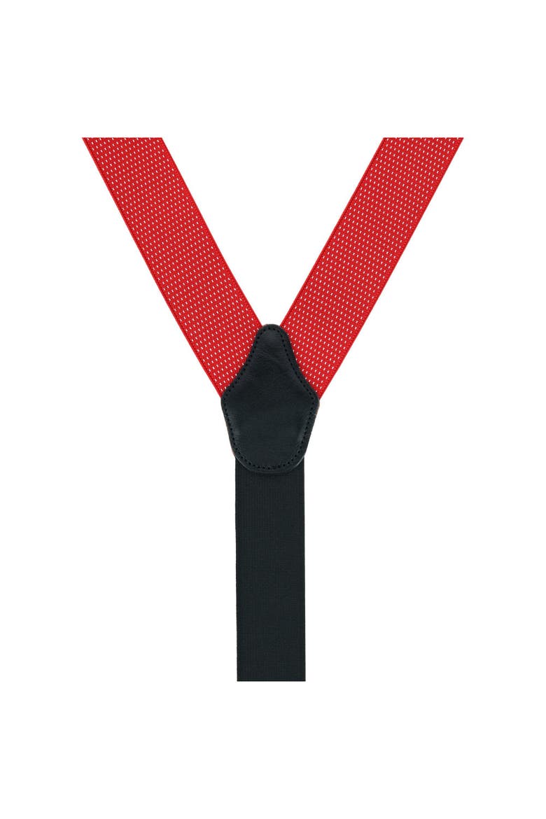 Napier Elastic Convertible End Suspenders, Alternate, color, Red