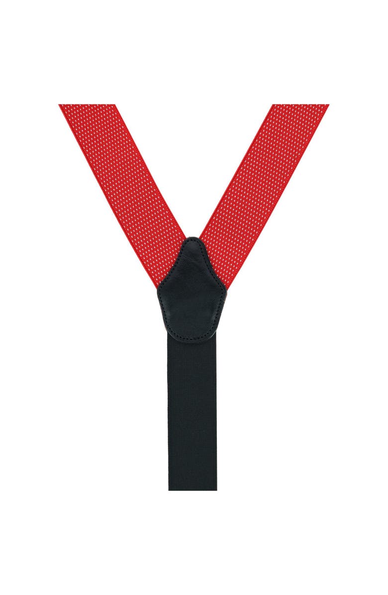 Trafalgar Napier Elastic Convertible End Suspenders, Alternate, color, Red