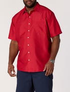 Harbor Bay by DXL Big & Tall Geometric Print Microfiber Sport Shirt