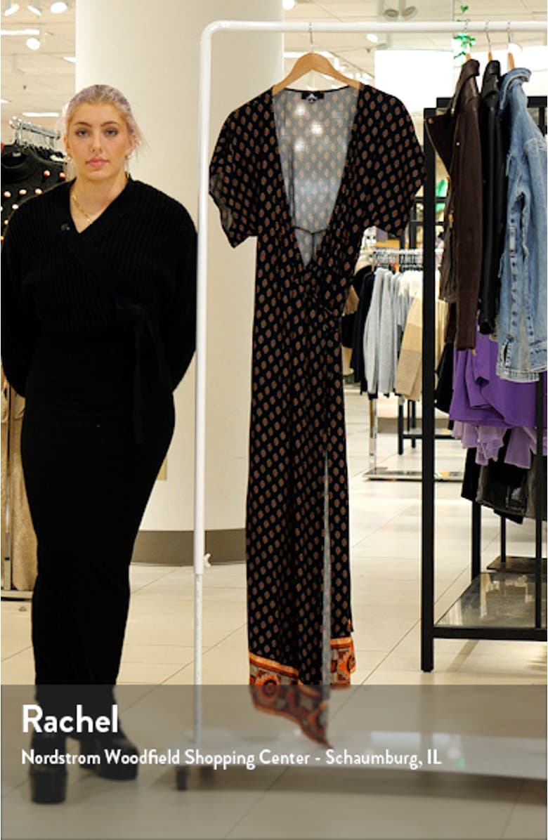 Pacific Dreams Short Sleeve Maxi Wrap Dress, sales video thumbnail