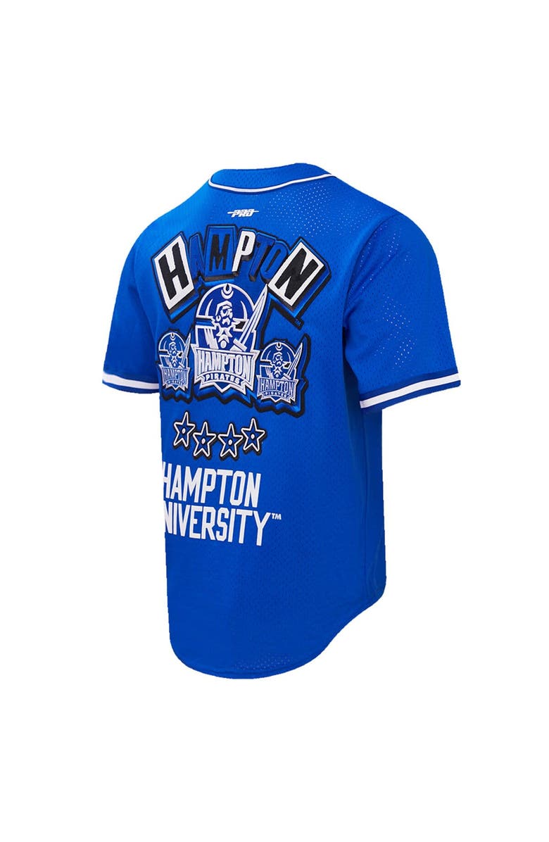 PRO STANDARD Men's Pro Standard Royal Hampton Pirates Homecoming Mesh Button-Down Shirt, Alternate, color, 