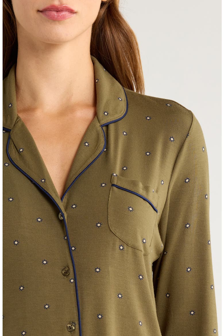 Moonlight Eco Nightshirt, Alternate, color, OLIVE STARBURST GEO