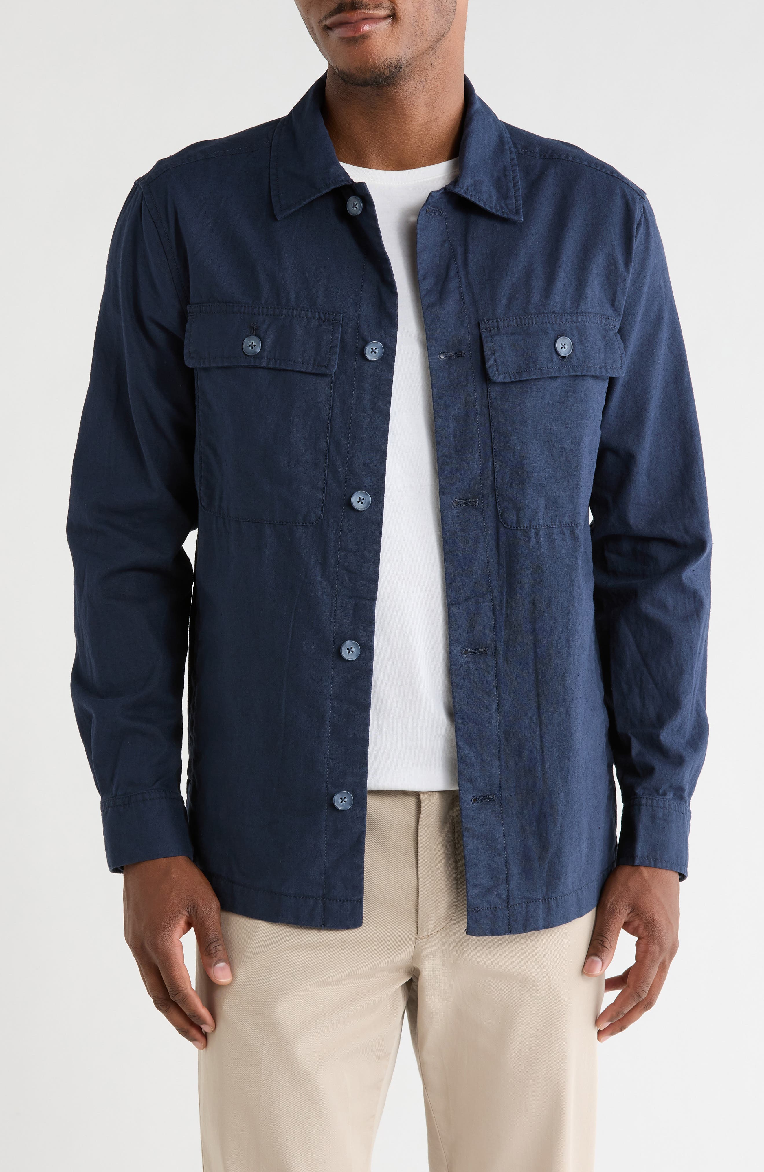 Linen & Cotton Shirt Jacket - image 3