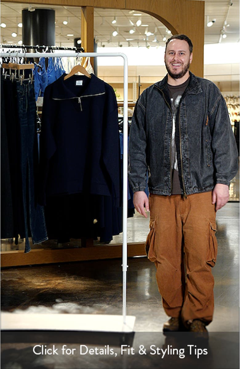 Relaxed Fit Half Zip Cotton Sweatshirt, sales video thumbnail