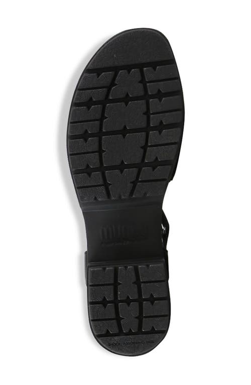 Munro Conner Ankle Strap Platform Sandal In Black Woven Combo