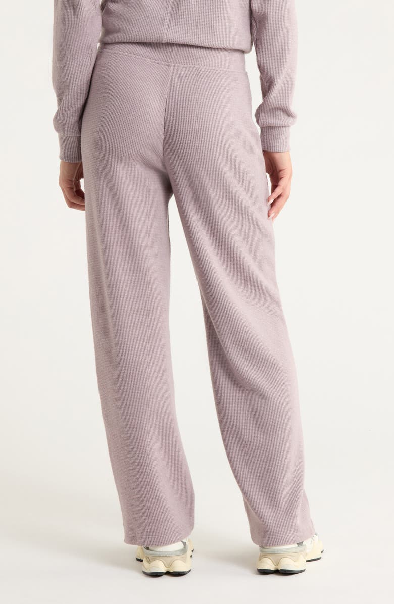 Zella Cozy Waffle Knit Pants, Alternate, color, Purple Dove