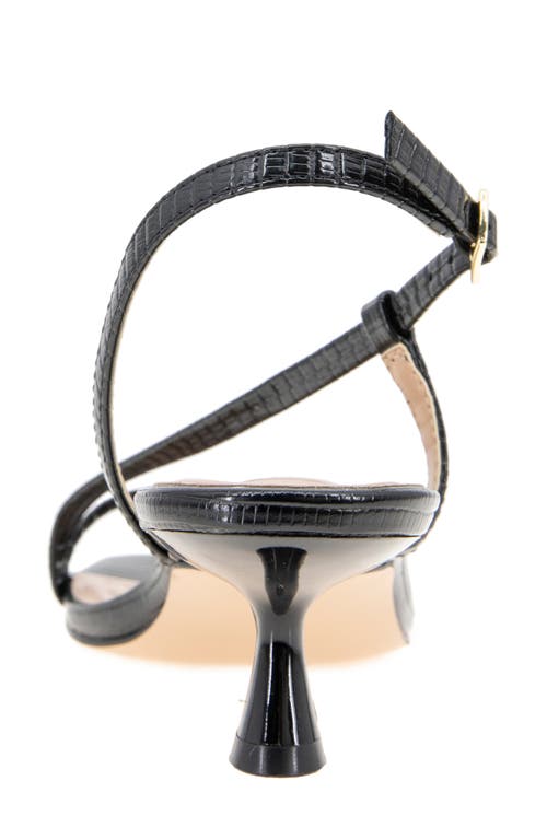 Bcbgeneration Inaya Snakeskin Embossed Sandal In Black