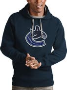 ANTIGUA Men's Antigua Navy Vancouver Canucks Logo Victory Pullover Hoodie