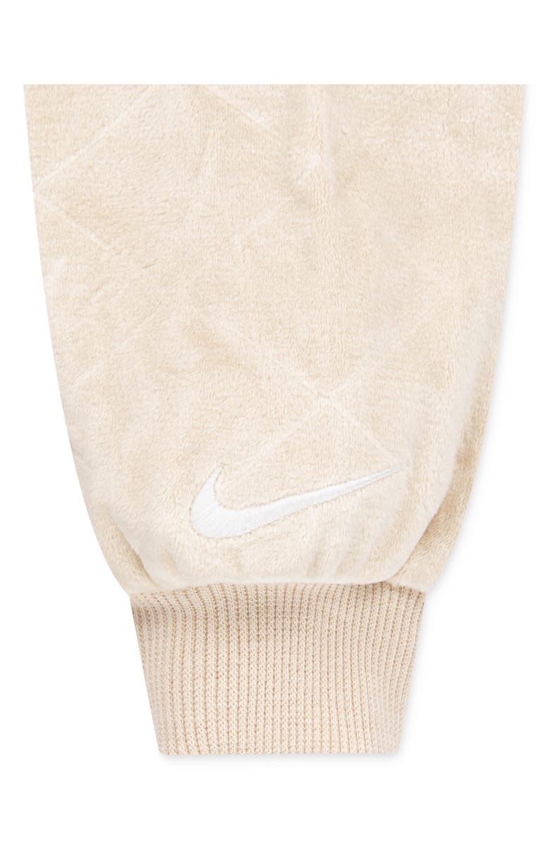 Nike Cozy Velour Monogram Hoodie & Wide Leg Pants Set, Alternate, color, 