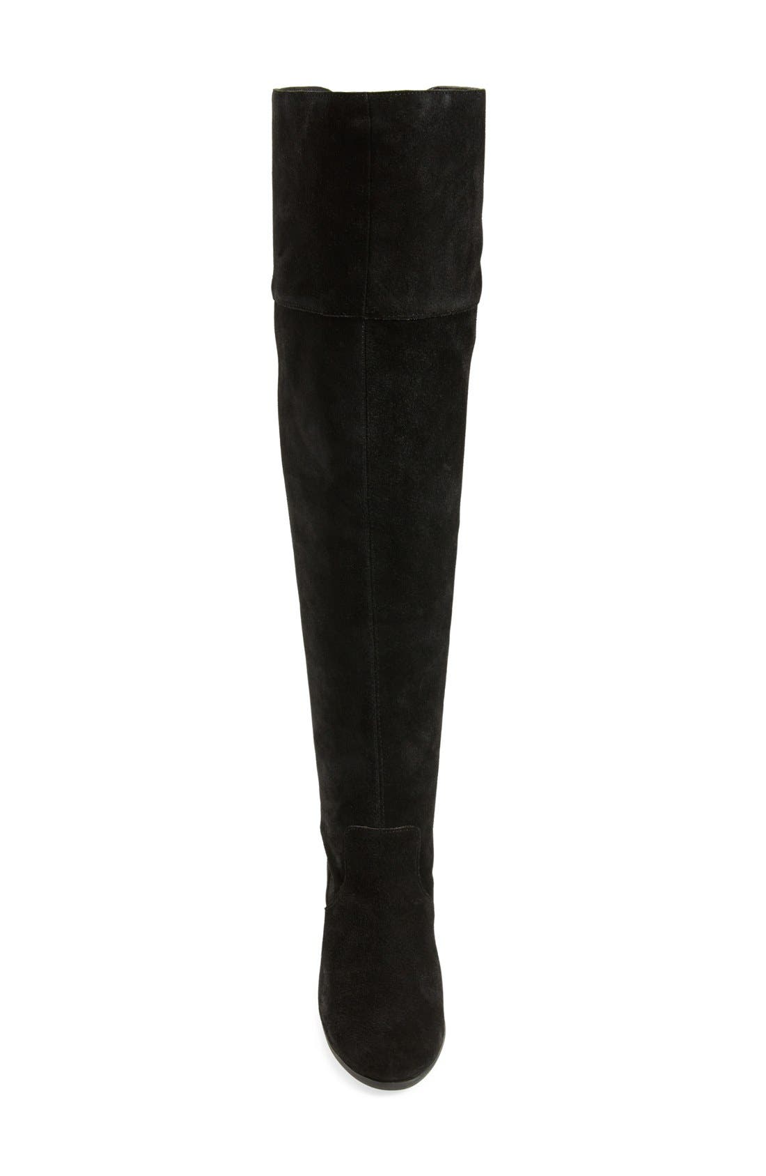 Jessica Simpson 'Ebyy' Over the Knee Boot, Alternate, color, BLACK SUEDE