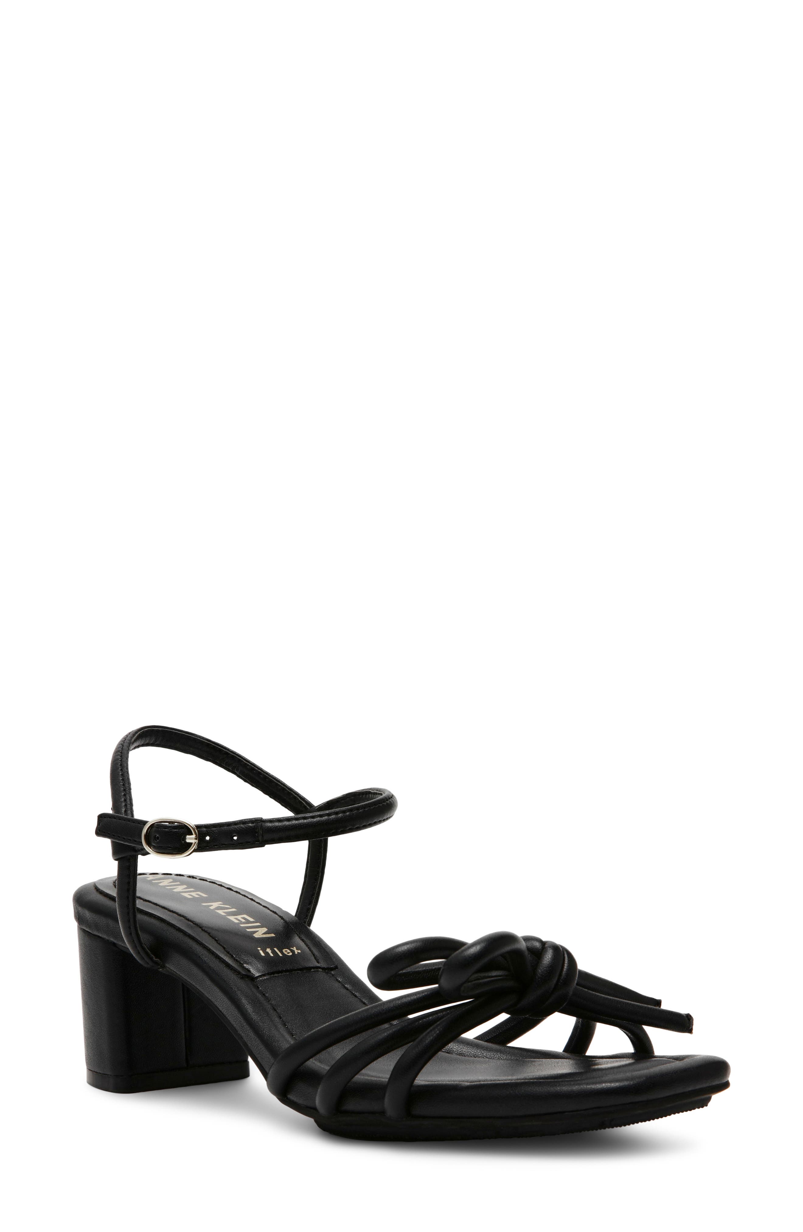 Anne Klein Strappy Sandal, Main, color, Black