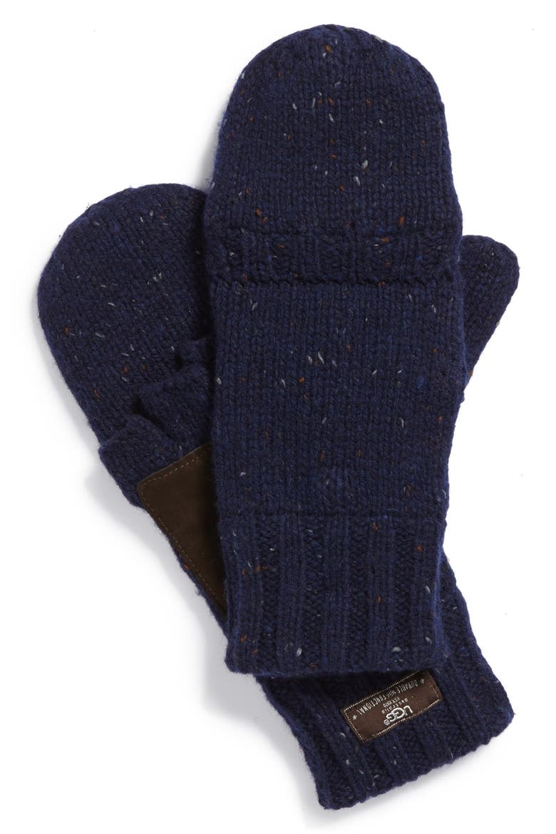 Australia 'Calvert' Knit Hat & Gloves, Alternate, color, NAVY HEATHER MULTI