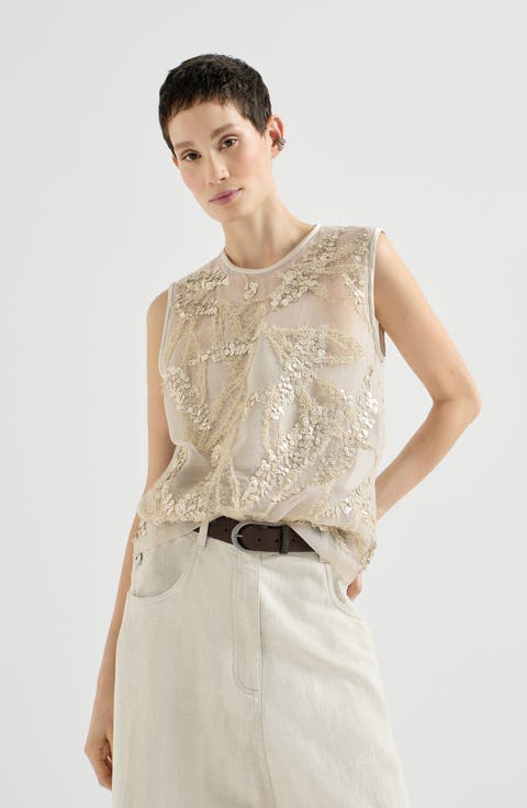 Top with dazzling seabed embroidery