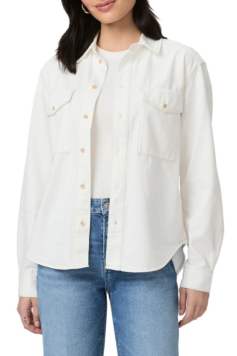River Stretch Cotton Blend Shirt, Main, color, ALABSTRSND