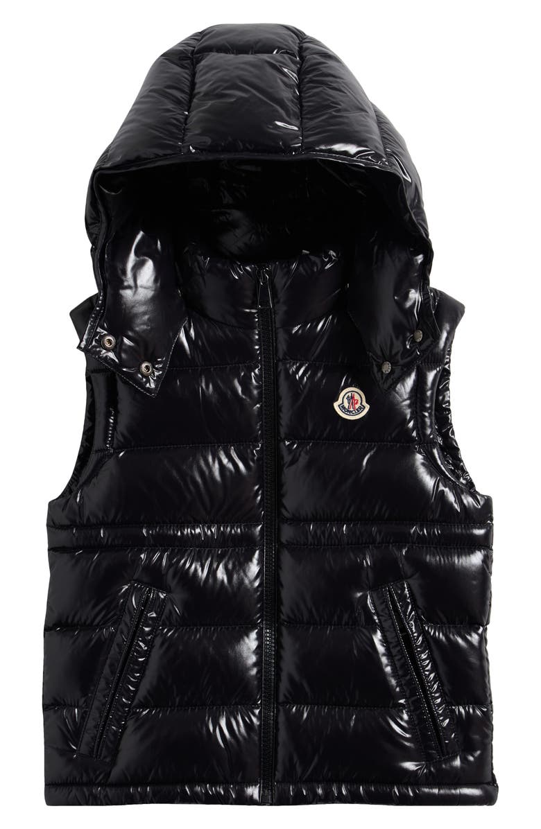 Moncler Kids' Ania Down Hooded Vest, Main, color, Black