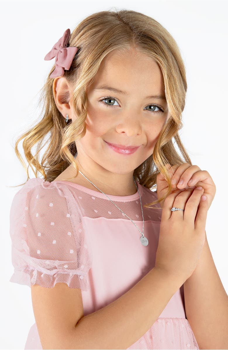 Tiny Blessings Sterling Silver 9mm Birthstone Huggie Hoops Earrings, Alternate, color, April