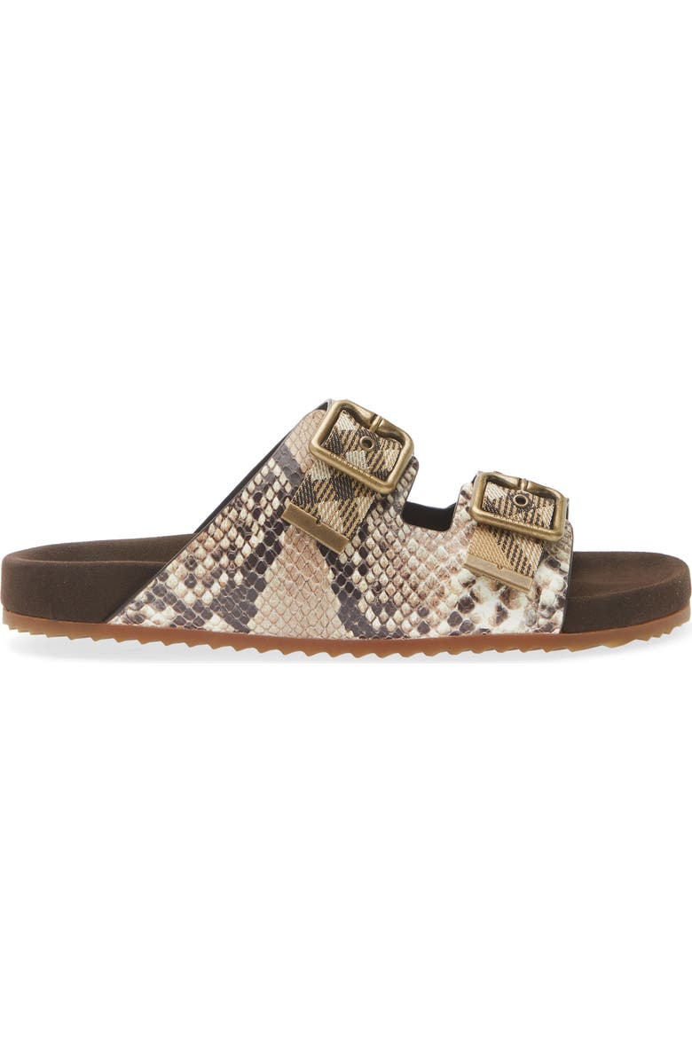 Burberry Urchin Snakeskin Embossed Slide Sandal, Alternate, color, Serpent