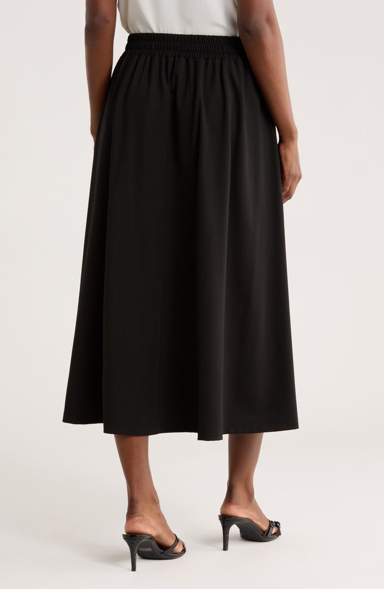 PATRIZIA LUCA Side Pocket Midi Skirt, Alternate, color, Black