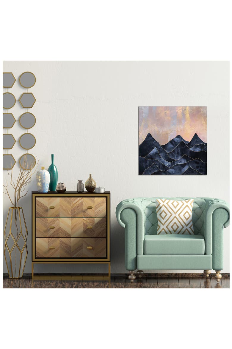 Mountainscape by Elisabeth Fredriksson Canvas Wall Art, Alternate, color, BLUE