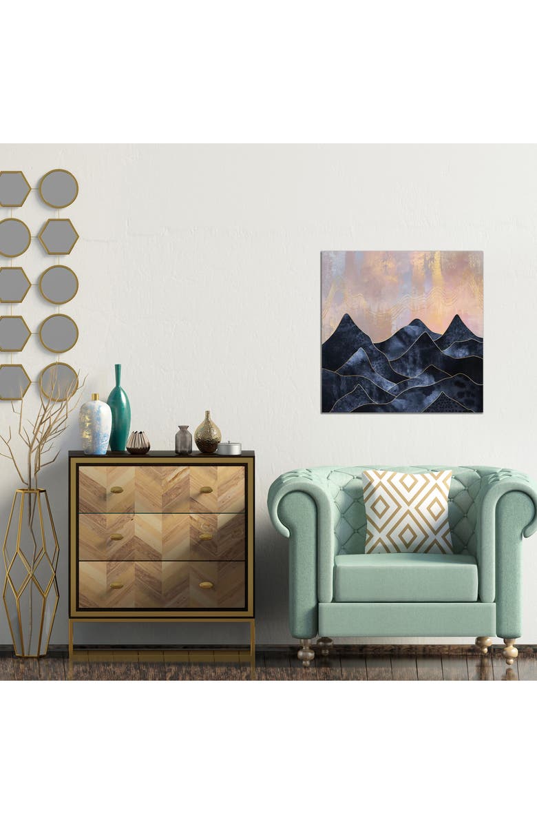 iCanvas Mountainscape by Elisabeth Fredriksson Canvas Wall Art, Alternate, color, Blue