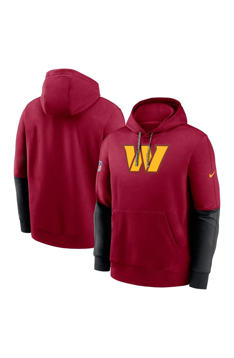 Nike Men's Nike Burgundy Washington Commanders 2024 Sideline Club Pullover Hoodie, Main, color,