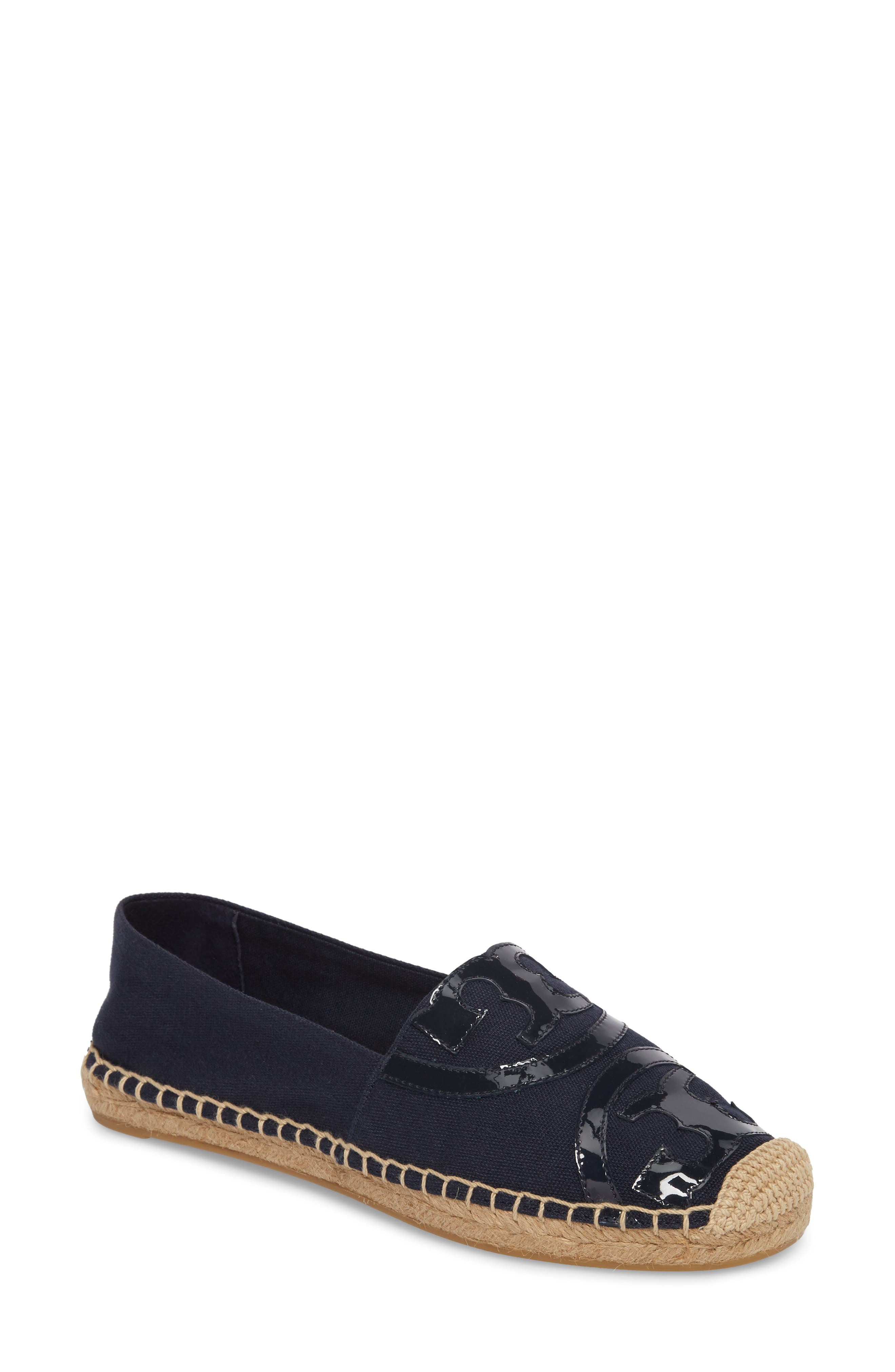 Poppy Logo Espadrille Flat, Main, color, ROYAL NAVY/ROYAL NAVY