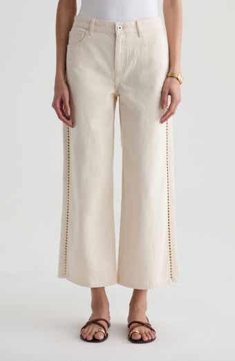 Saige Mid Rise Ankle Wide Leg Jeans