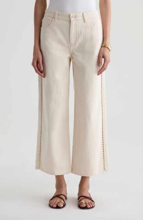 Saige Mid Rise Ankle Wide Leg Jeans