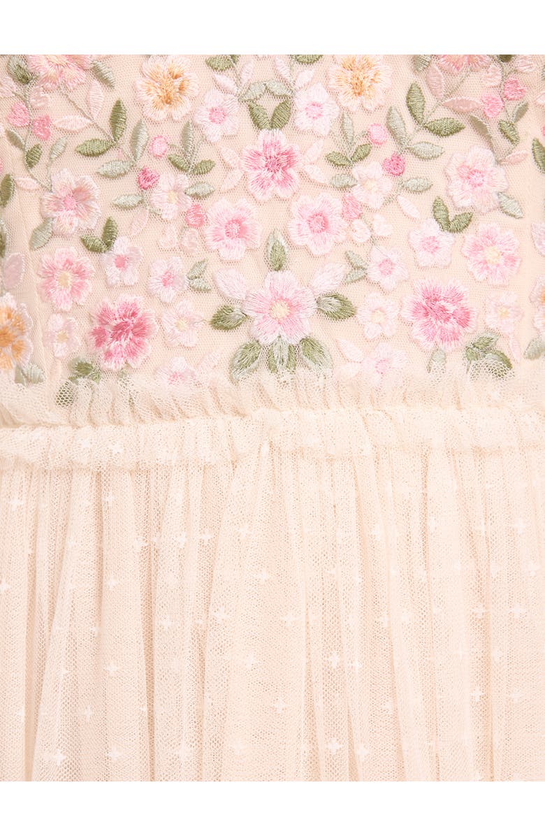 Needle & Thread Rosie Lace Bodice V-Neck Ballerina Dress, Alternate, color, Cream/Multi