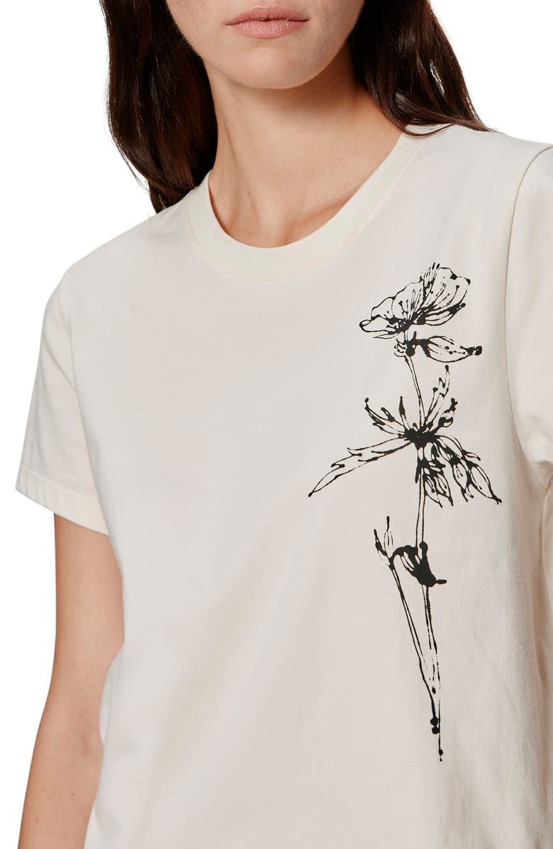 Sanctuary Timeless Floral Organic Cotton Graphic T-Shirt, Alternate, color, Collagen White/ Dandelion