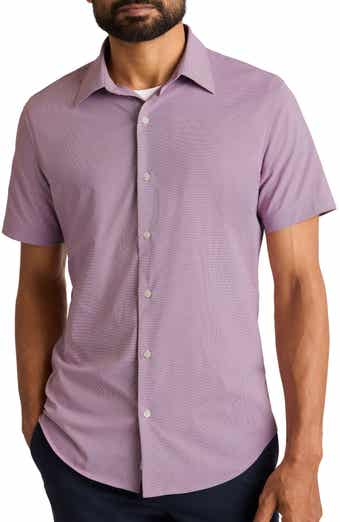 Tech Slim Fit Floral Short Sleeve Button-Up Shirt