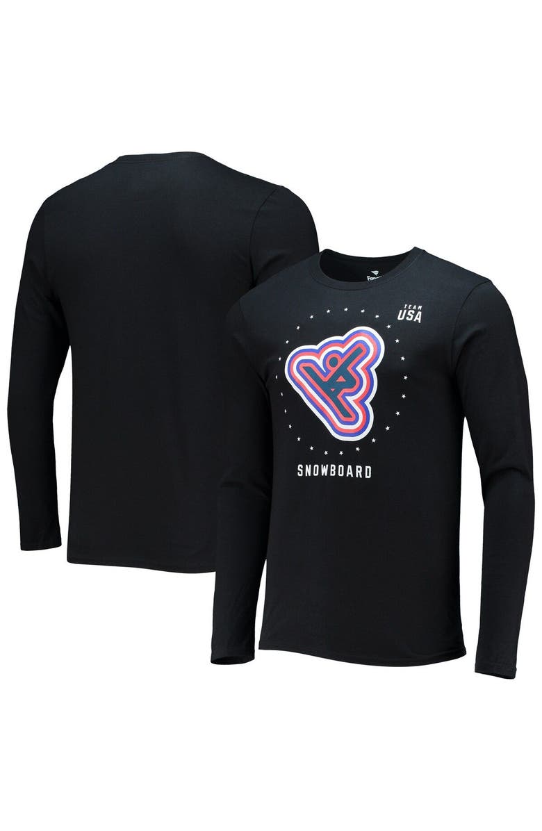 FANATICS Men's Fanatics Branded Black Team USA Snowboarding Long Sleeve T-Shirt, Main, color, Black