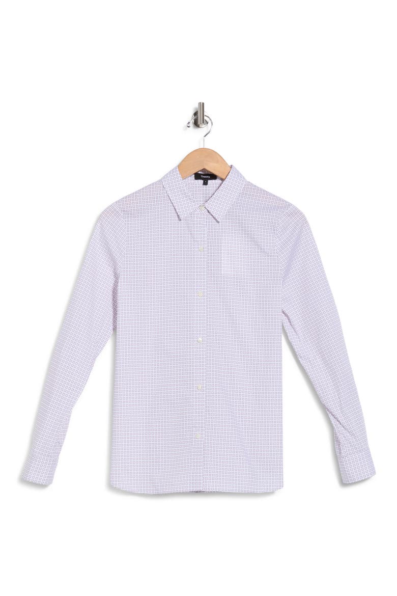 Fitted Long Sleeve Button Shirt, Main, color, PORT MULTI