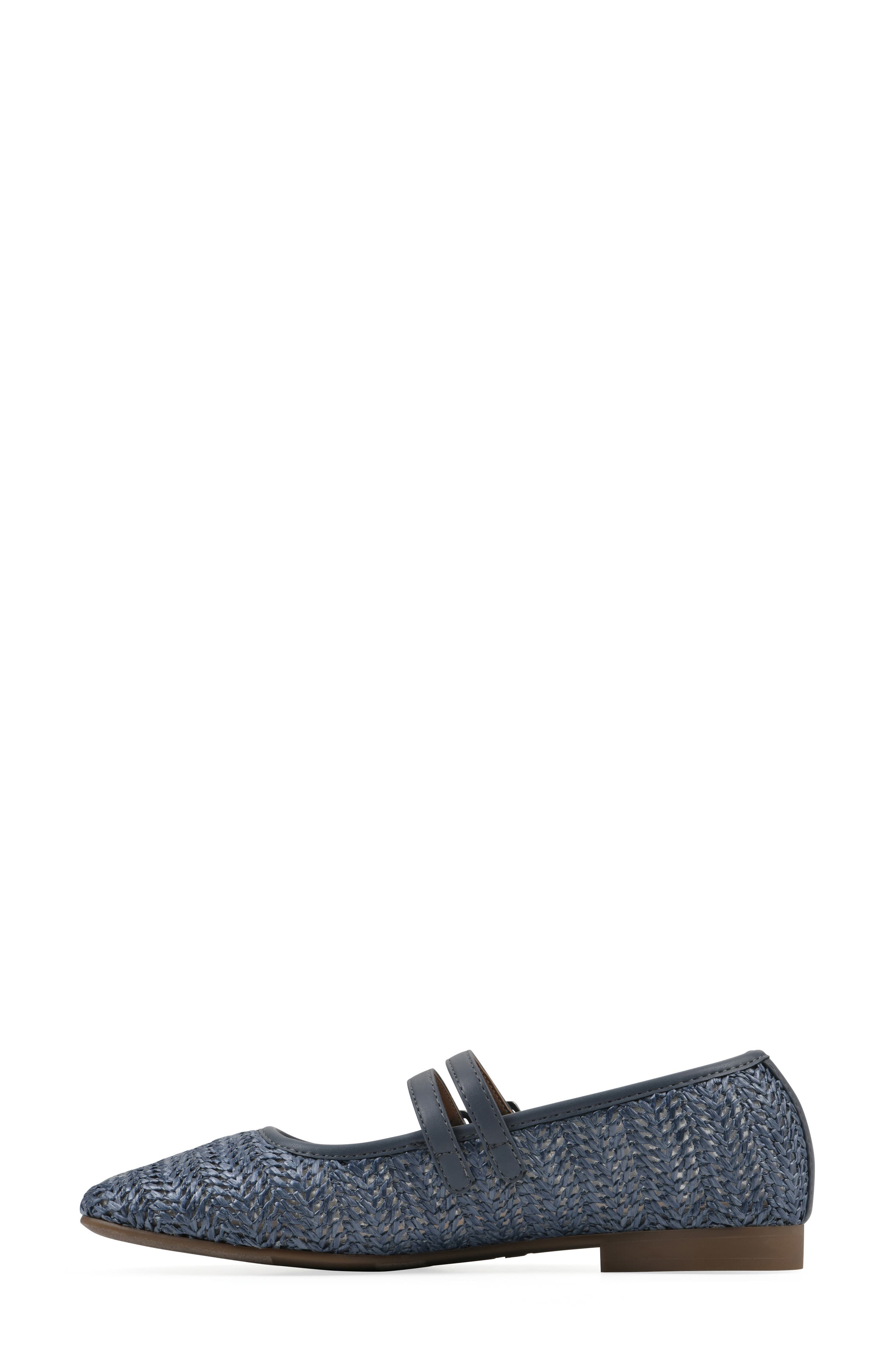Bocage Mary Jane Flat, Alternate, color, BLUE SMOOTH