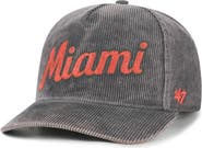 '47 Men's '47  Gray Miami Hurricanes Reclaim Snow Wash Corduroy Hitch Adjustable Hat