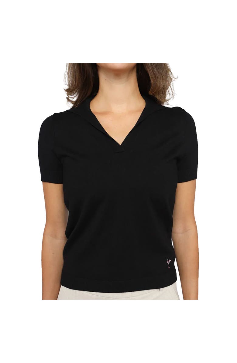 Golftini Short Sleeve Womens Golf Sweater, Main, color, Black