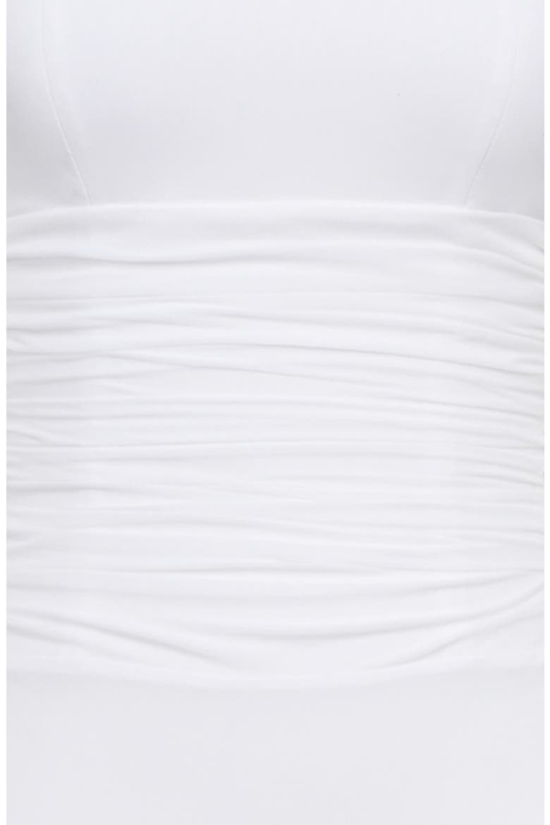 Flutter Sleeve Lace Up Gown, Alternate, color, WHITE