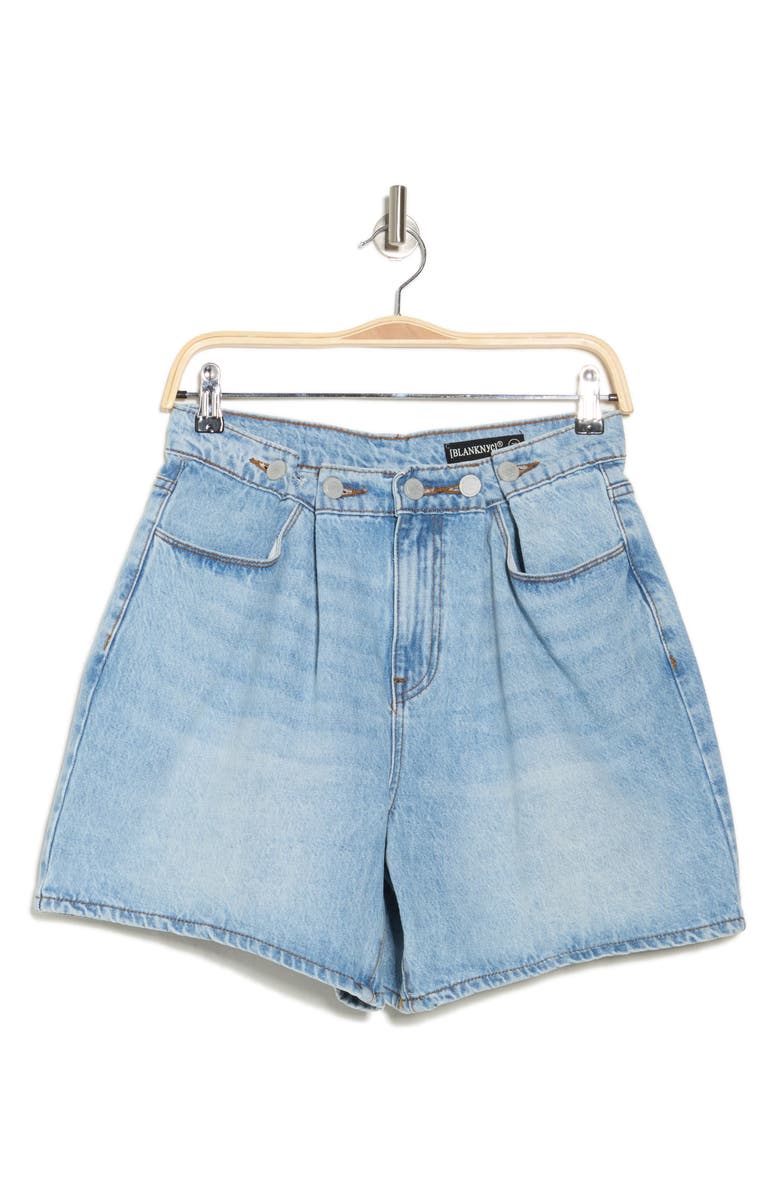 Adjustable Waist Baggy Denim Shorts