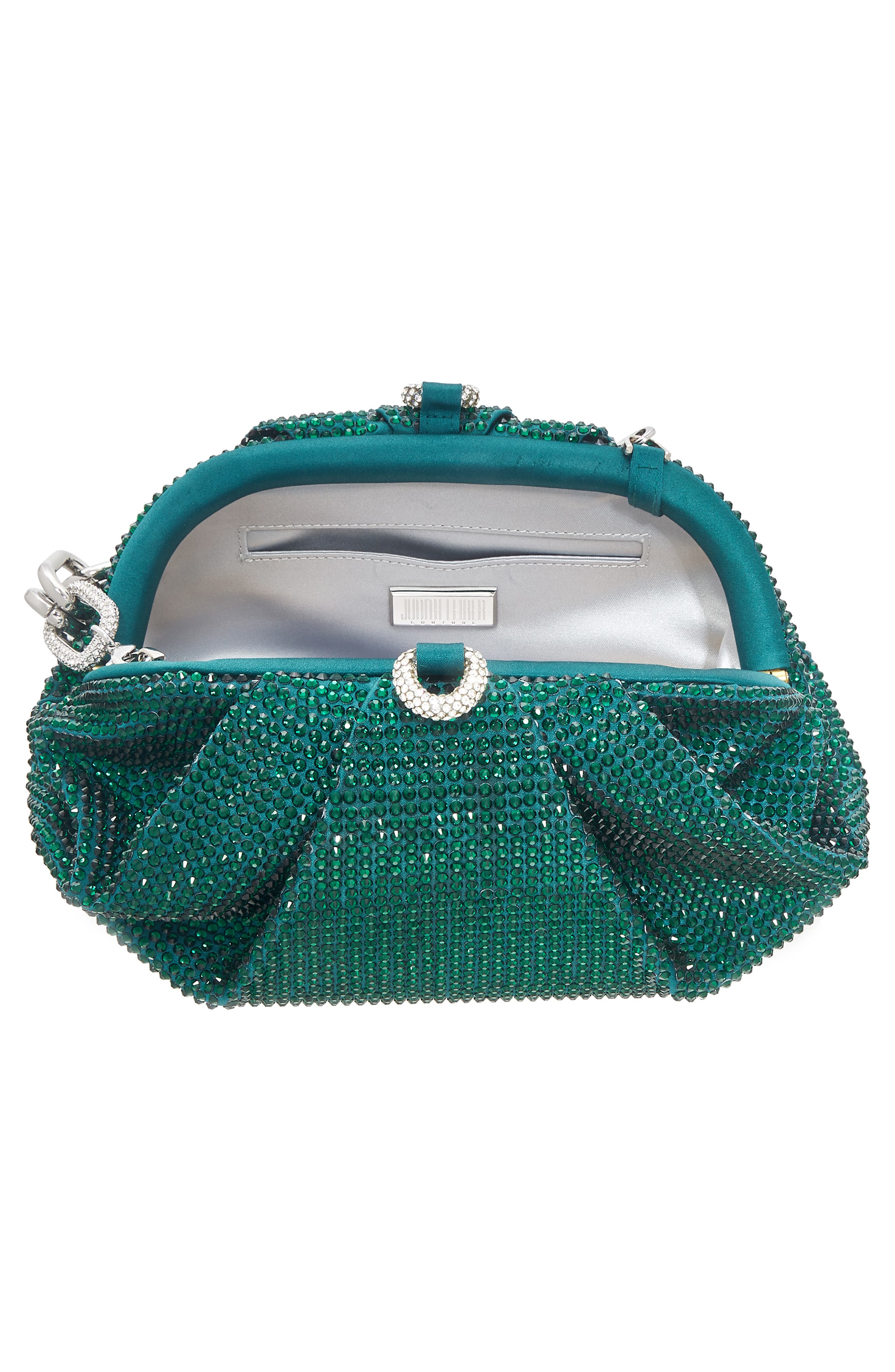 Gemma Crystal Clutch, Alternate, color, SILVER EMERALD